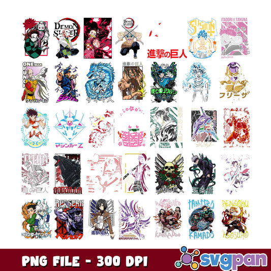 Anime Manga PNG Bundle 300 DPI