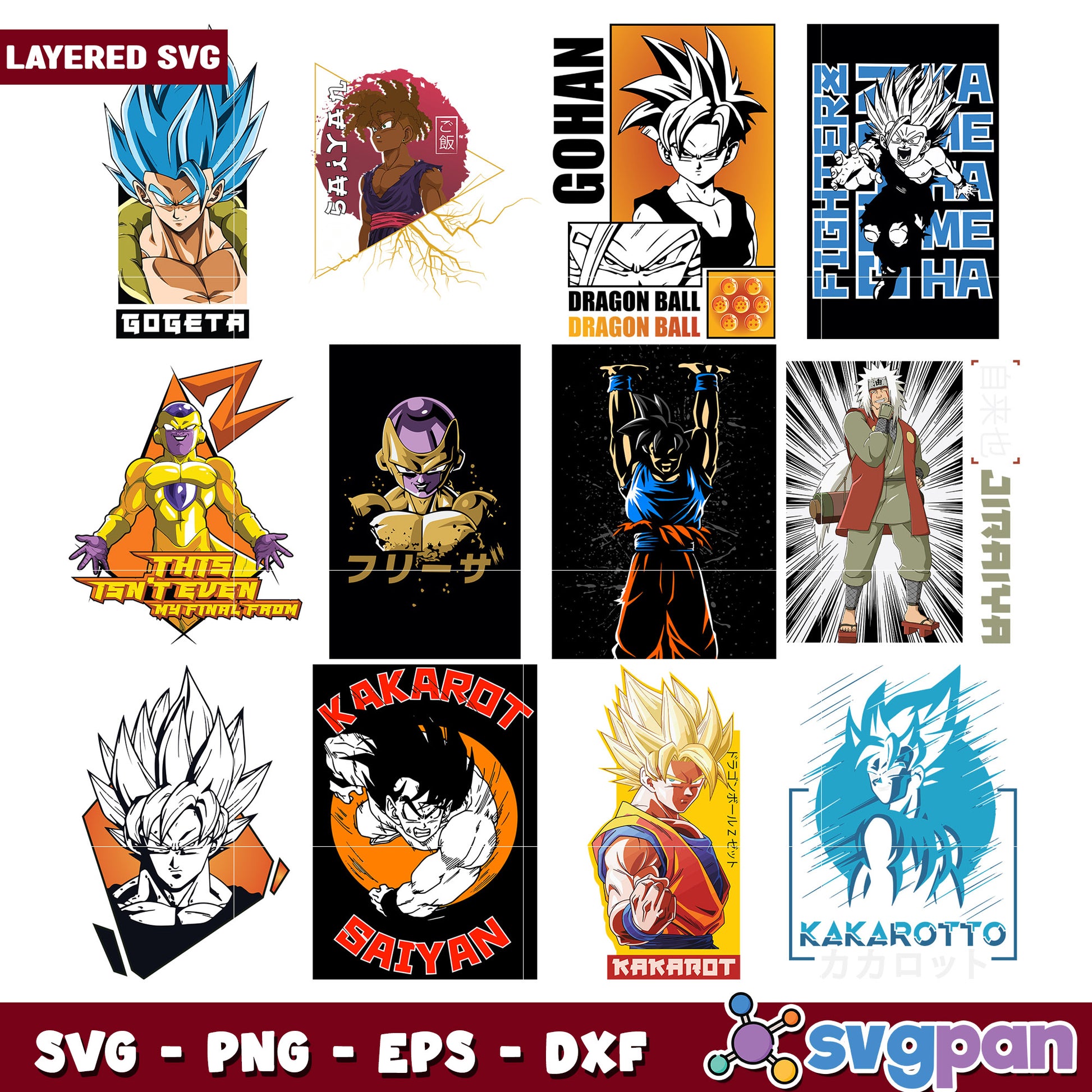 Anime SVG Bundle Dragon Ball Z Goku