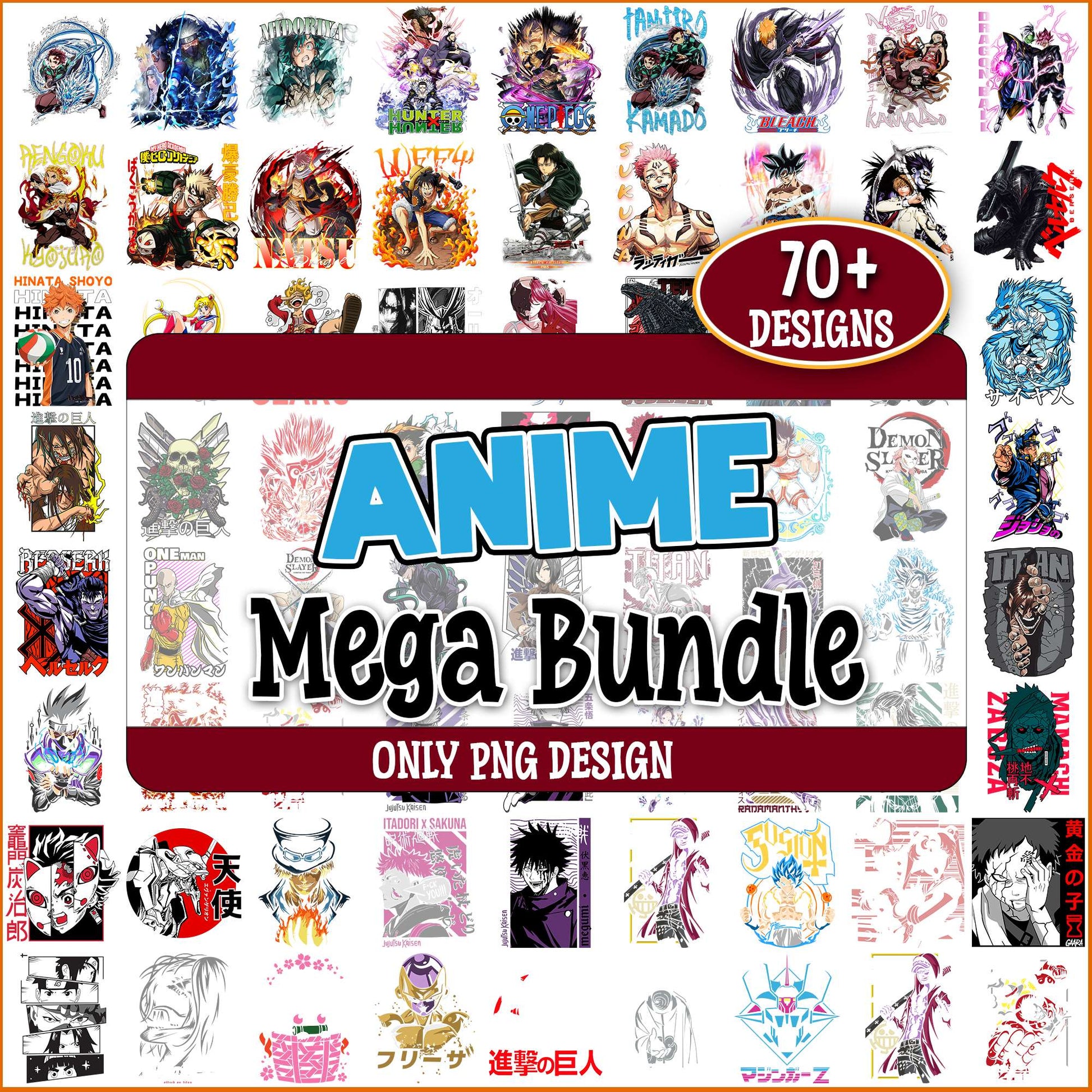 Anime hot design png bundle
