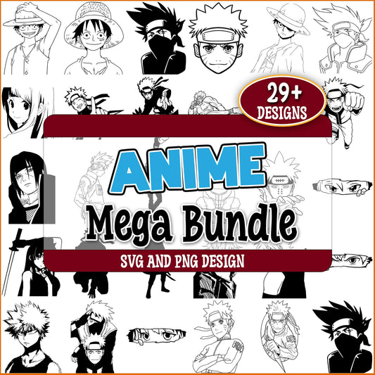 Anime sketch svg bundle