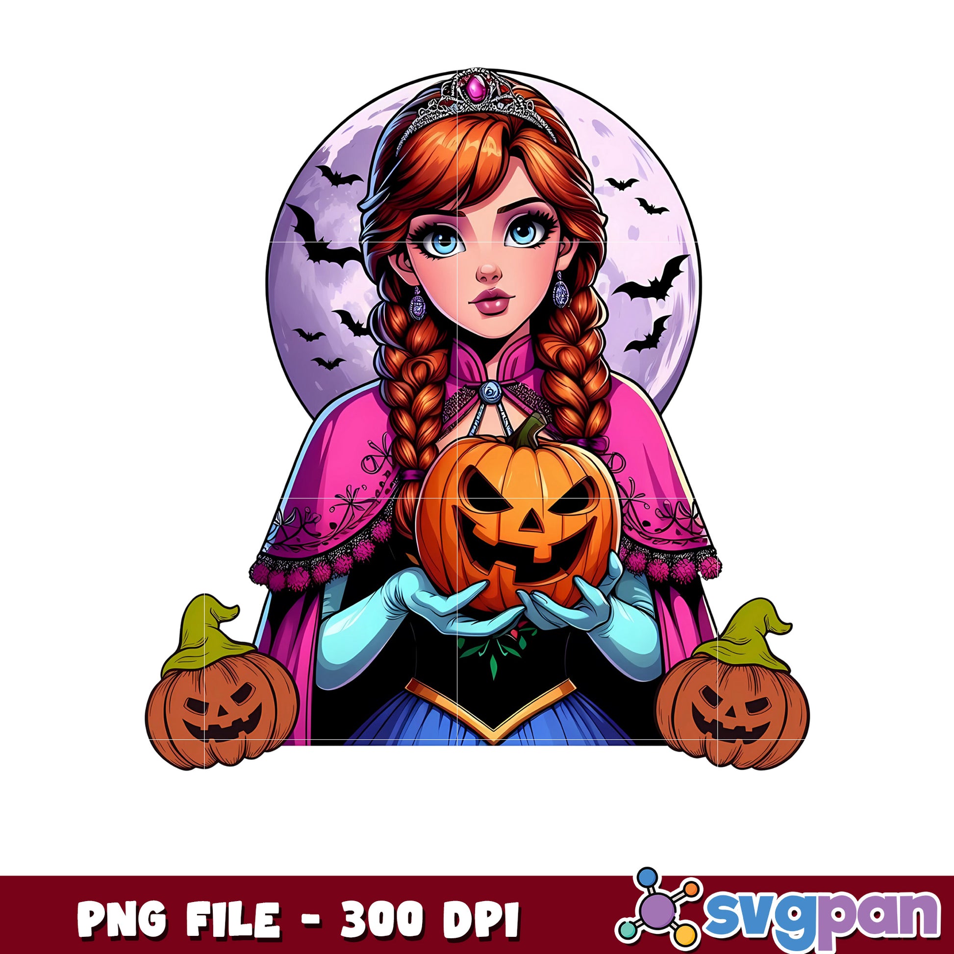 Anna halloween png, halloween decor png, halloween pumpkin png