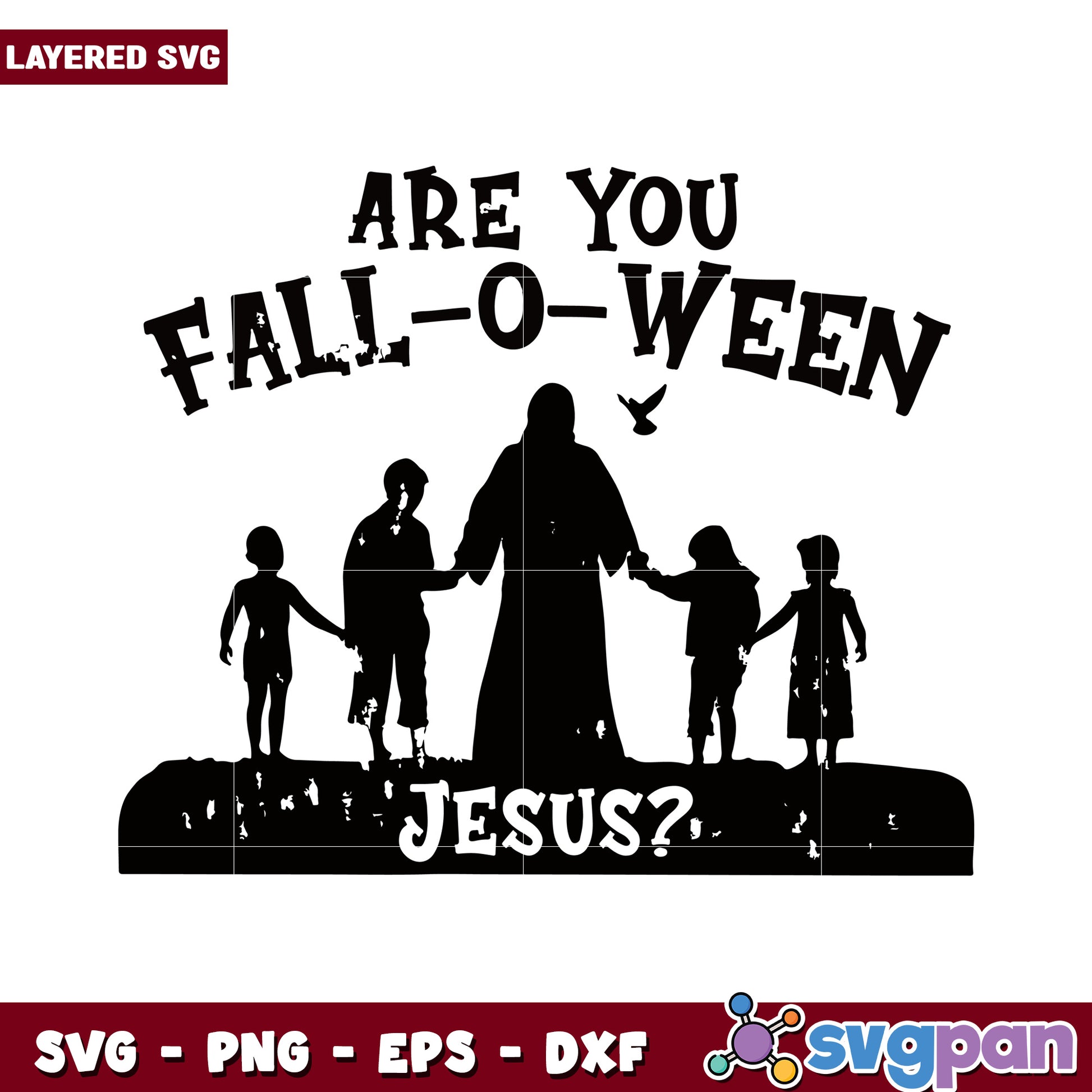 Are You Fall-O-Ween Jesus SVG Design, Perfect for Halloween Decor