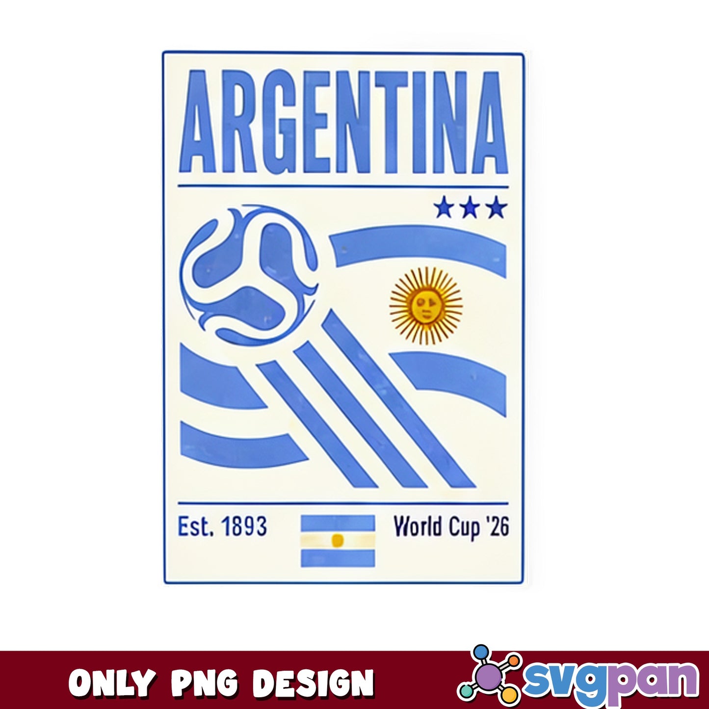 Argentina World Cup 2026 PNG, Soccer Football Fan PNG, Argentina Flag PNG