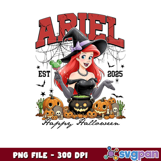 Ariel happy halloween png, halloween princess png, halloween costumes png