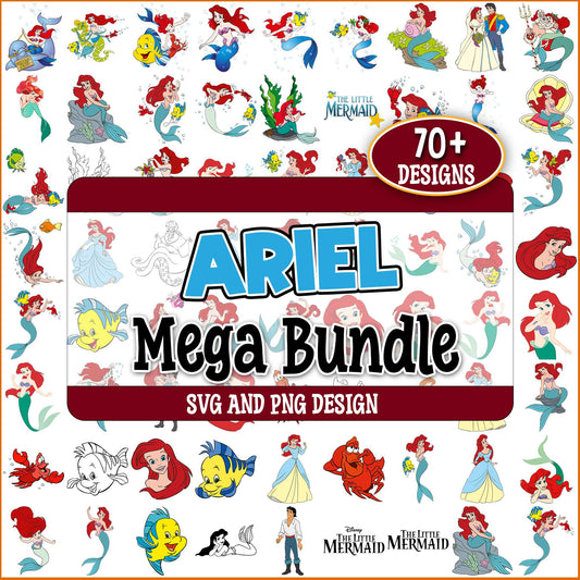 Ariel princess svg bundle