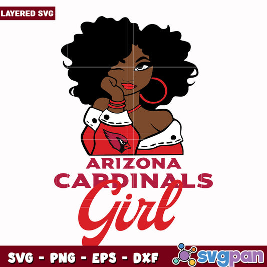 Arizona Cardinals Girl svg, nfl svg, national football league svg