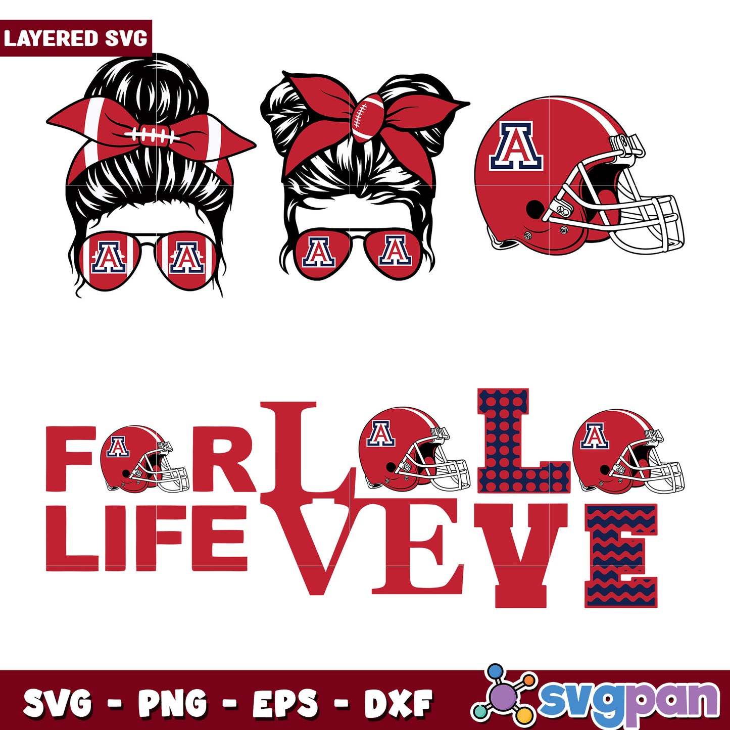 Arizona Football Mom SVG Bundle