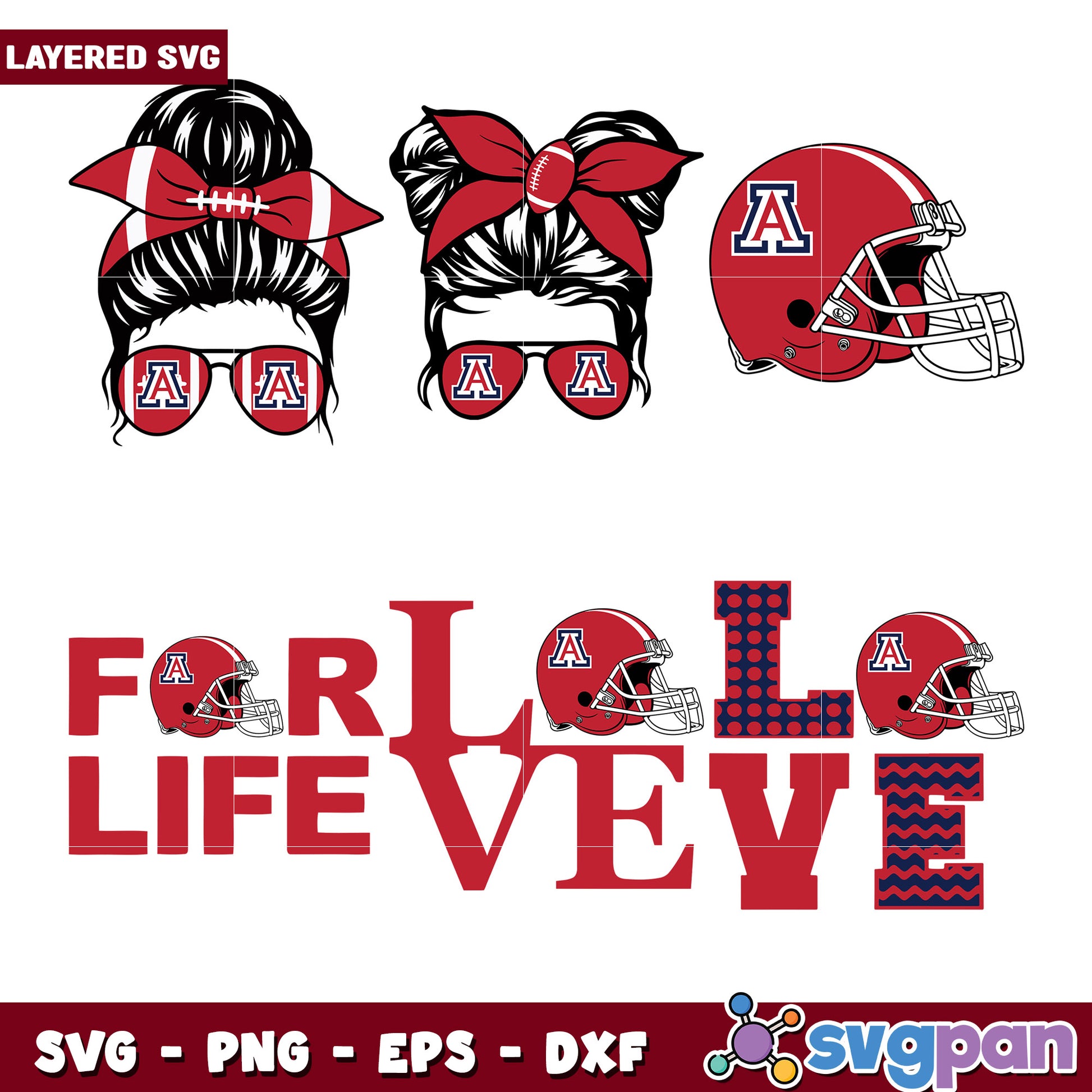 Arizona Football Mom SVG Bundle