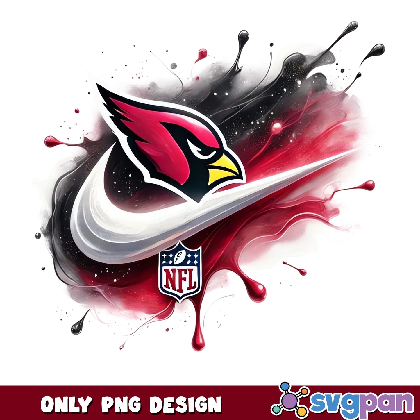 Arizona Cardinals NFL Swoosh PNG, Cardinals Football PNG, NFL PNG
