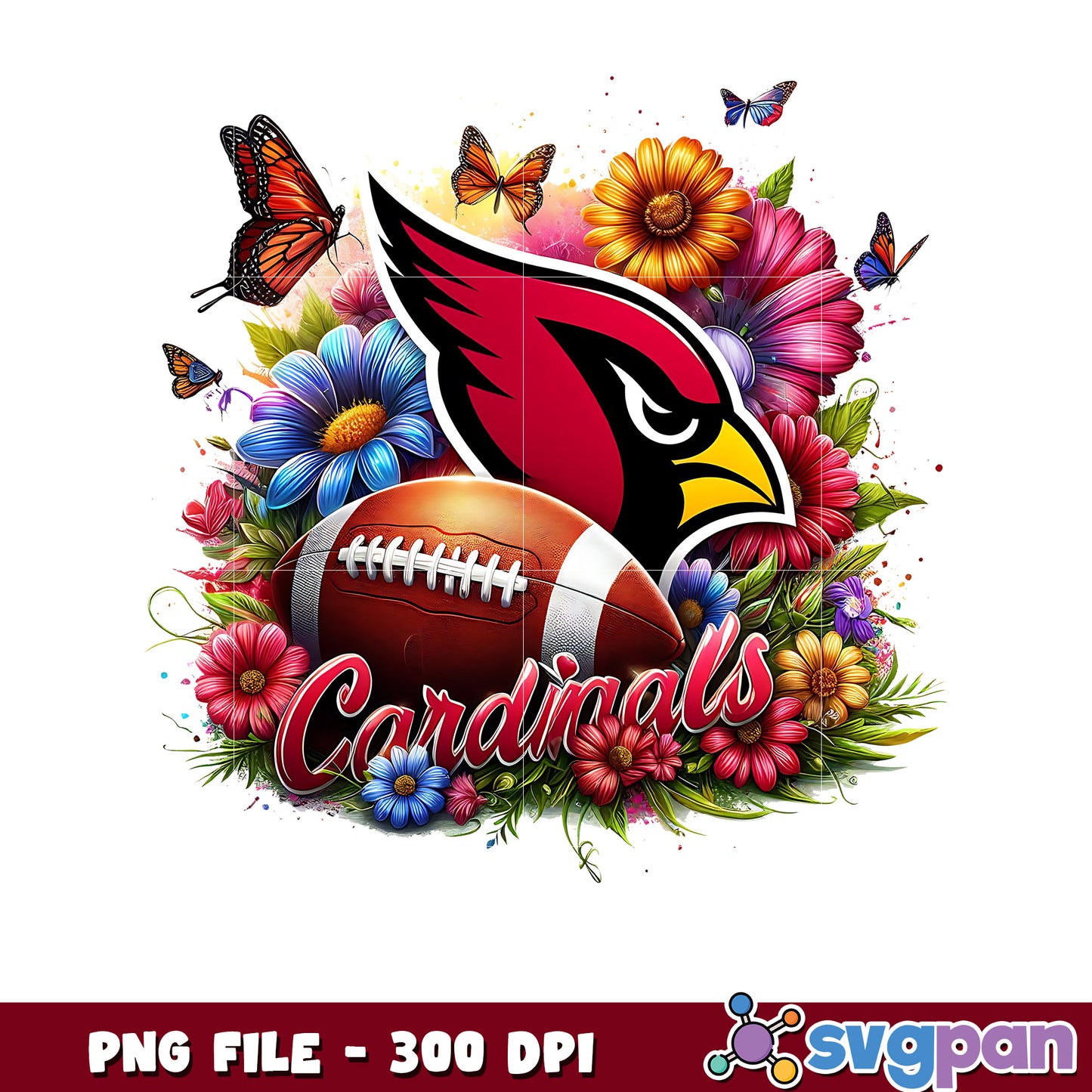 Arizona cardinals flowers png, nfl games png, american football png
