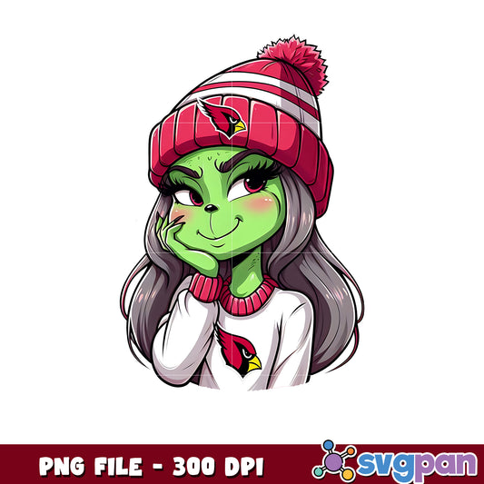 Arizona cardinals girl grinch png, nfl playoffs png, nfl football​ png