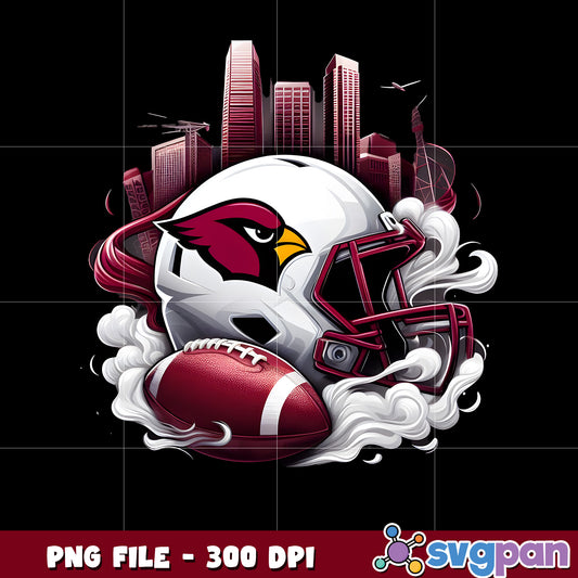Arizona cardinals logo smoke helmet illustration png, nfl team helmet png, nfl design png
