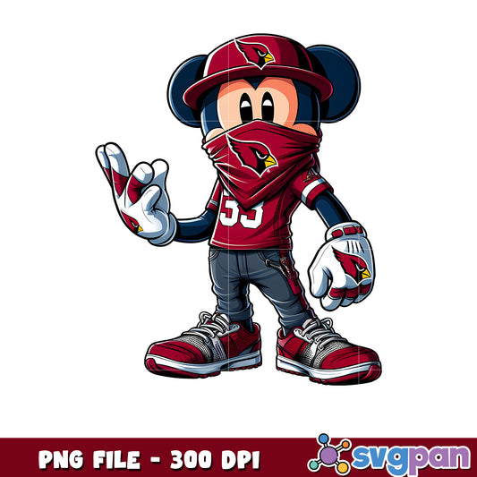 Arizona cardinals mickey mouse png, mickey mouse nfl​ png, nfl games png
