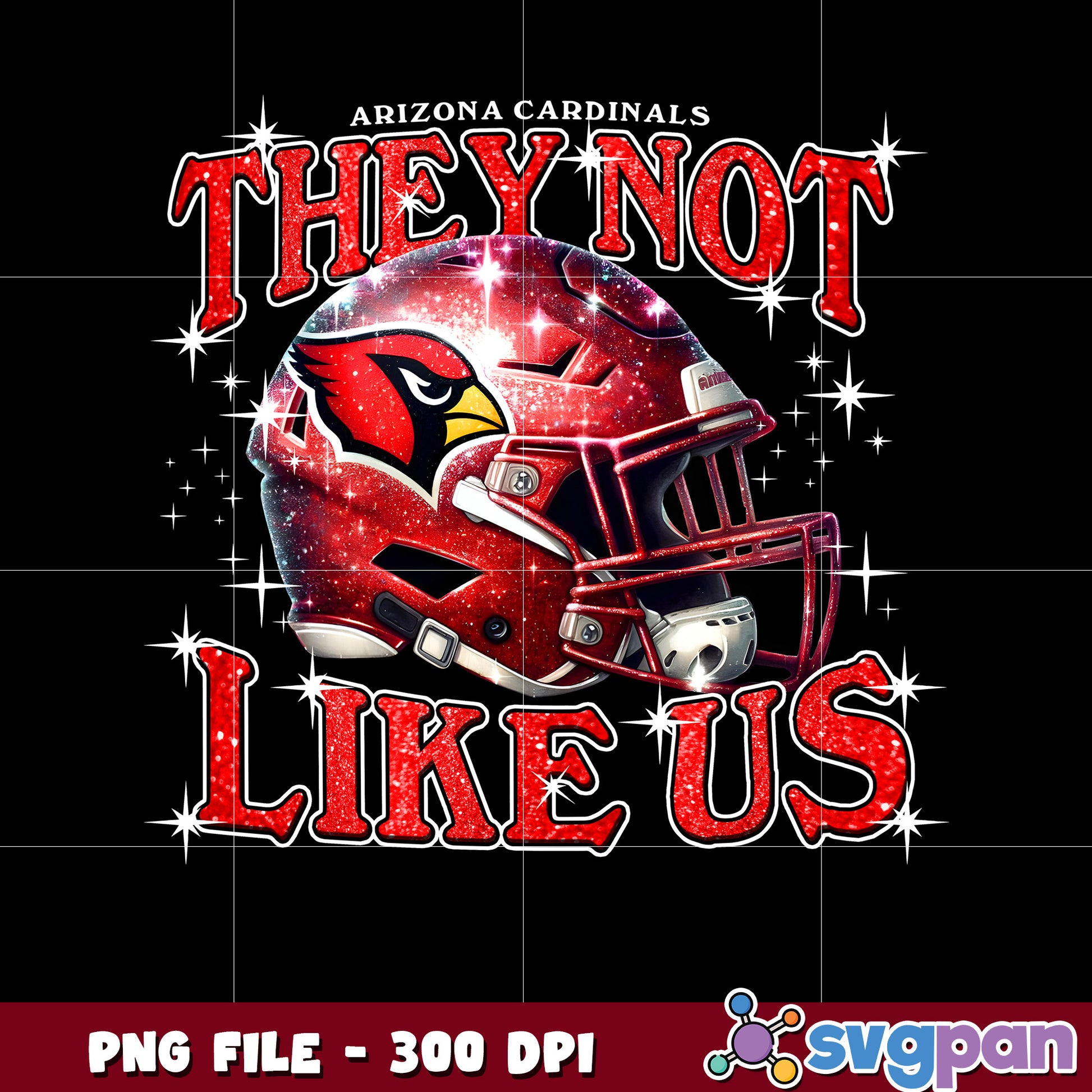 Arizona cardinals they not like us helmet design png, american rugby png, nfl teams png
