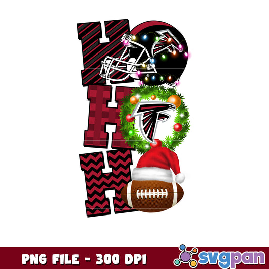 Atalanta falcons helmet hohoho png, nfl christmas games​ png, super bowl 2025