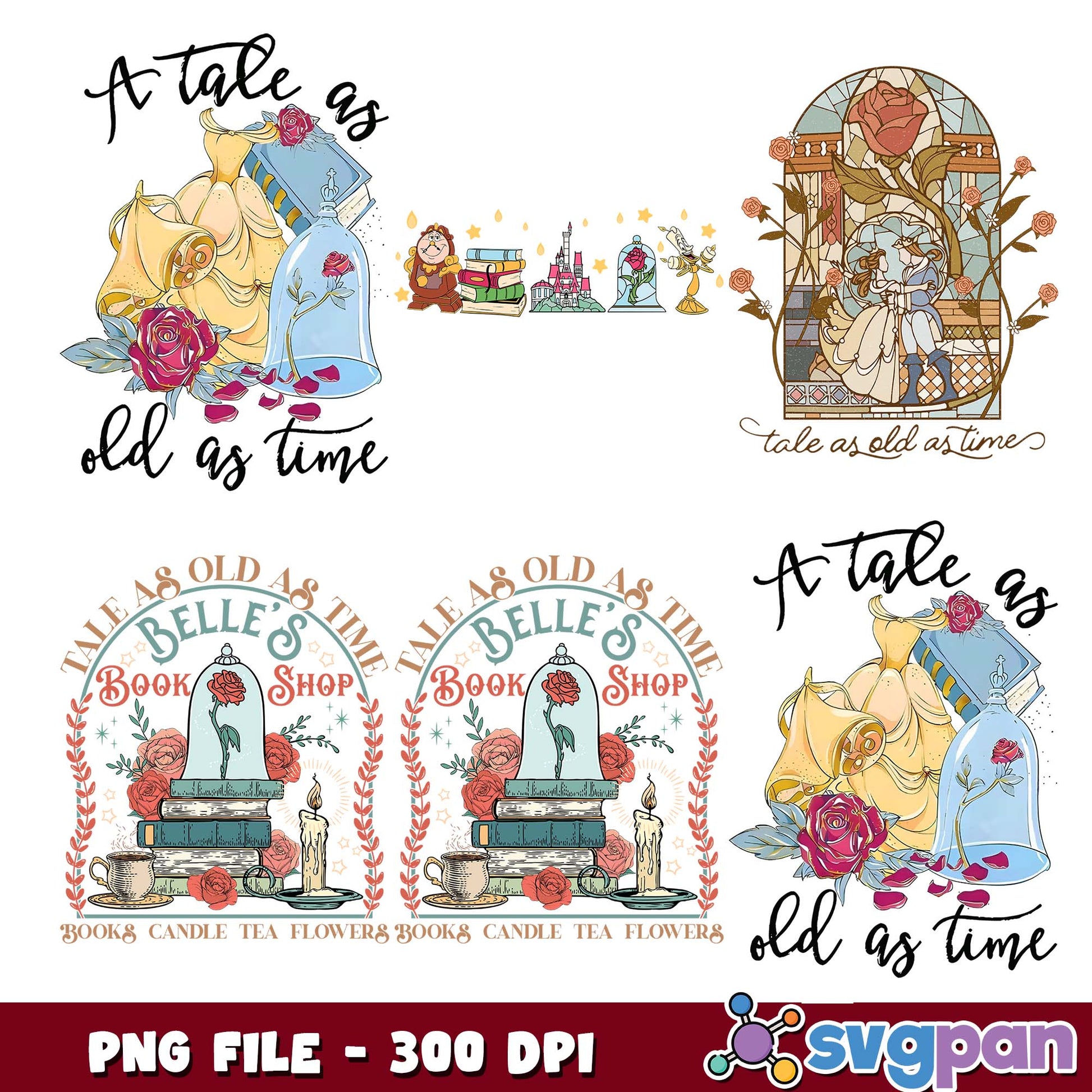 A tale as old as time png bundle