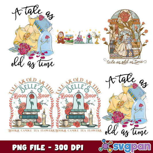 A tale as old as time png bundle