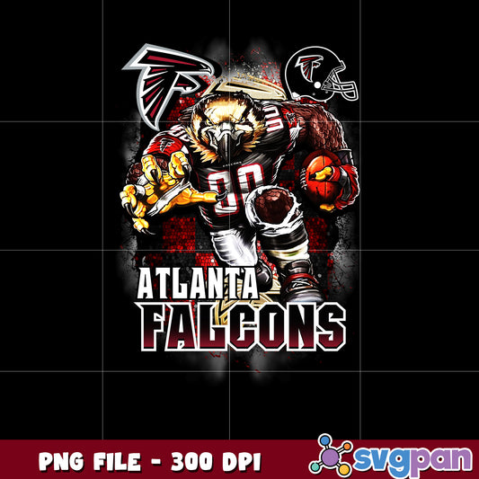 Atalnta falcons logo helmet and mascot png, super bowl png, american football png