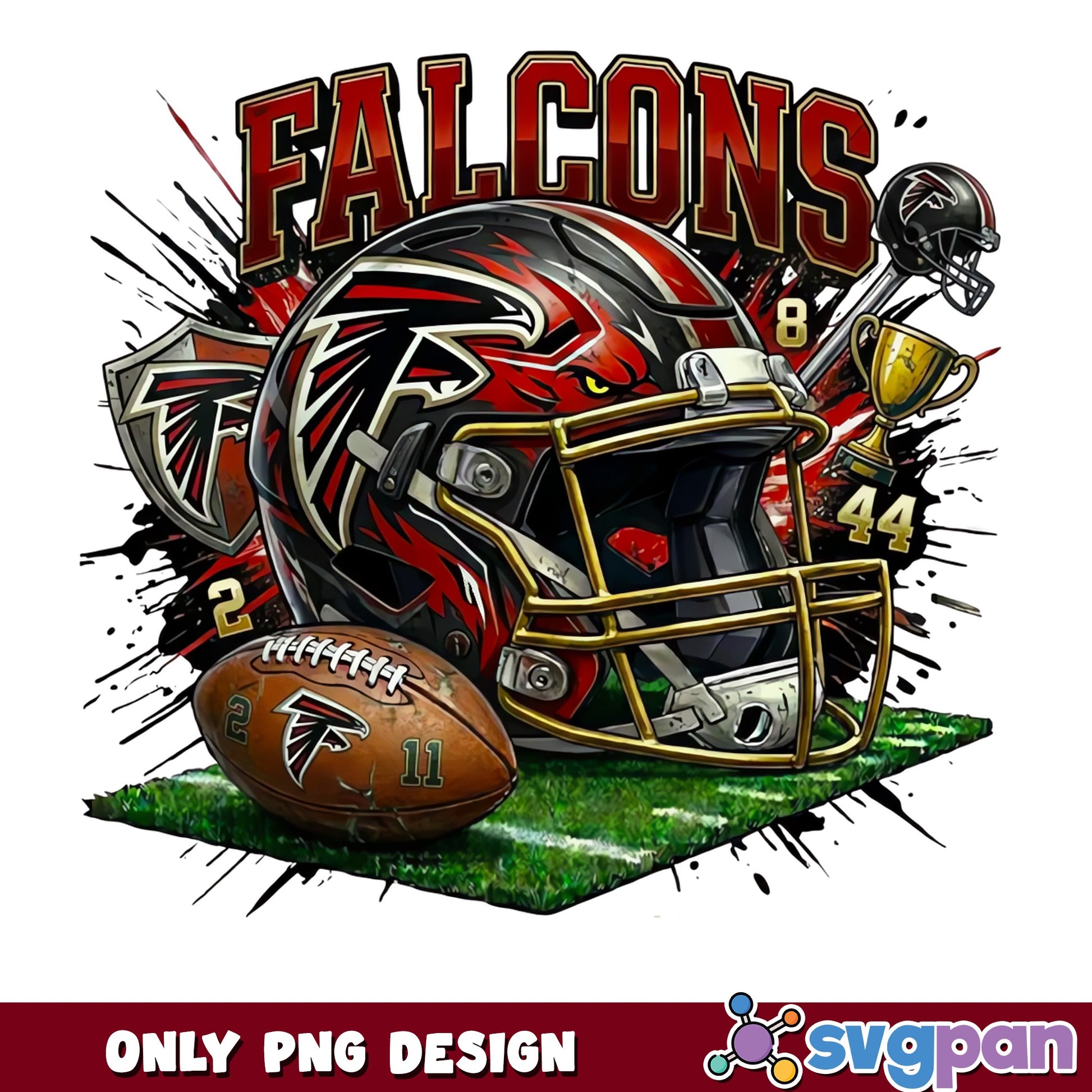 Atlanta Falcons Football PNG, Falcons Helmet PNG, NFL Team PNG