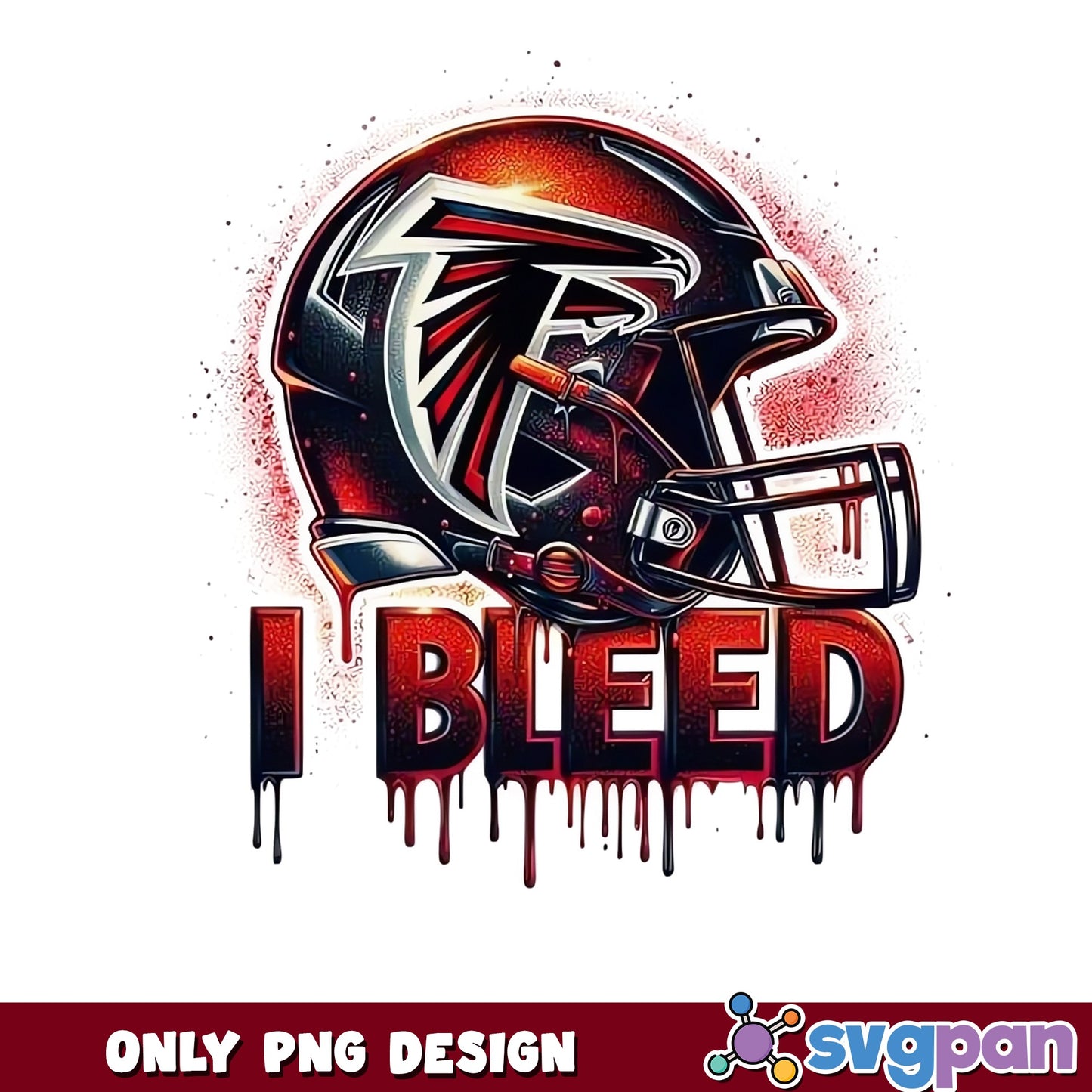 Atlanta Falcons I Bleed PNG, Falcons Football PNG, NFL PNG