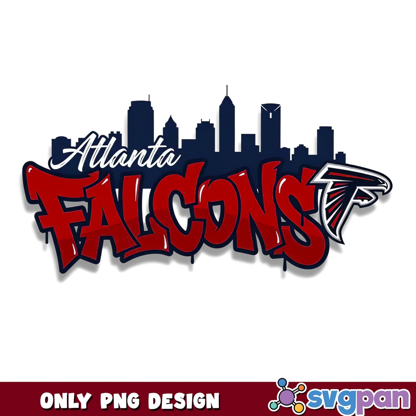 Atlanta Falcons Skyline PNG, Falcons Football PNG, NFL PNG