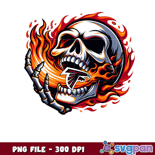 Atlanta falcons burning skull png, super bowl 2025 png, american football league png