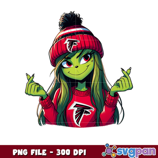 Atlanta falcons girl grinch png, nfl playoffs png, nfl football​ png