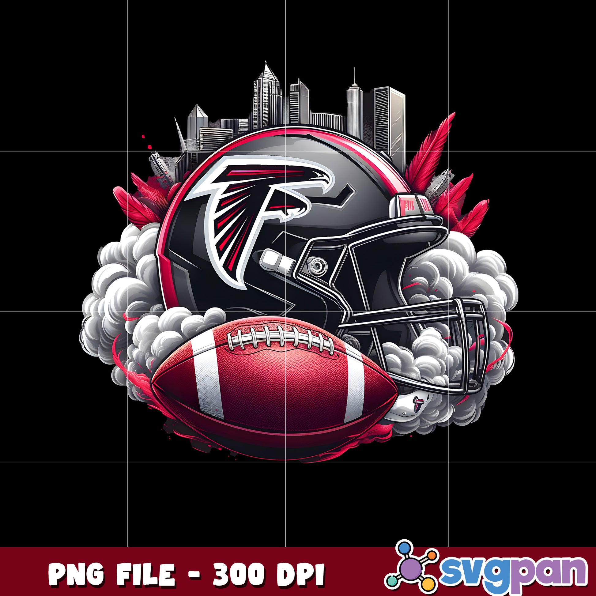 Atlanta falcons logo smoke helmet illustration png, nfl team helmet png, nfl design png