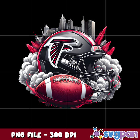 Atlanta falcons logo smoke helmet illustration png, nfl team helmet png, nfl design png
