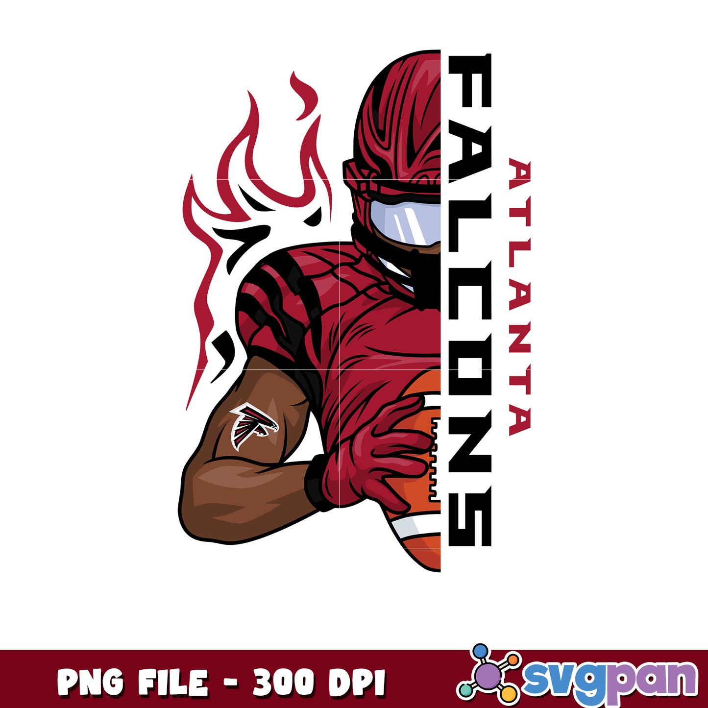 Atlanta falcons nfl man player design png, american football league png, nfl teams png