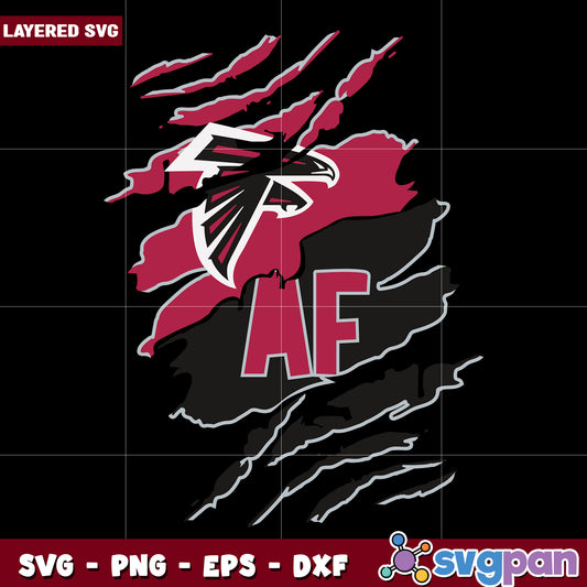 Atlanta falcons svg, nfl team logo svg, atlanta football design svg