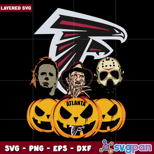 Atlanta falcons svg, nfl team logo svg, atlanta football fan design svg