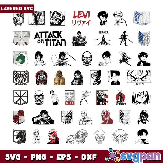 Attack on Titan SVG Bundle