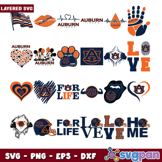 Auburn Tigers SVG Bundle for Fans and Crafts