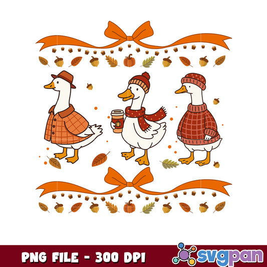 Autumn goose design png, halloween season png, scary monster​ png