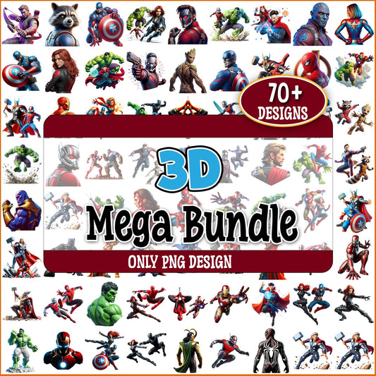Avenger 3d png bundle