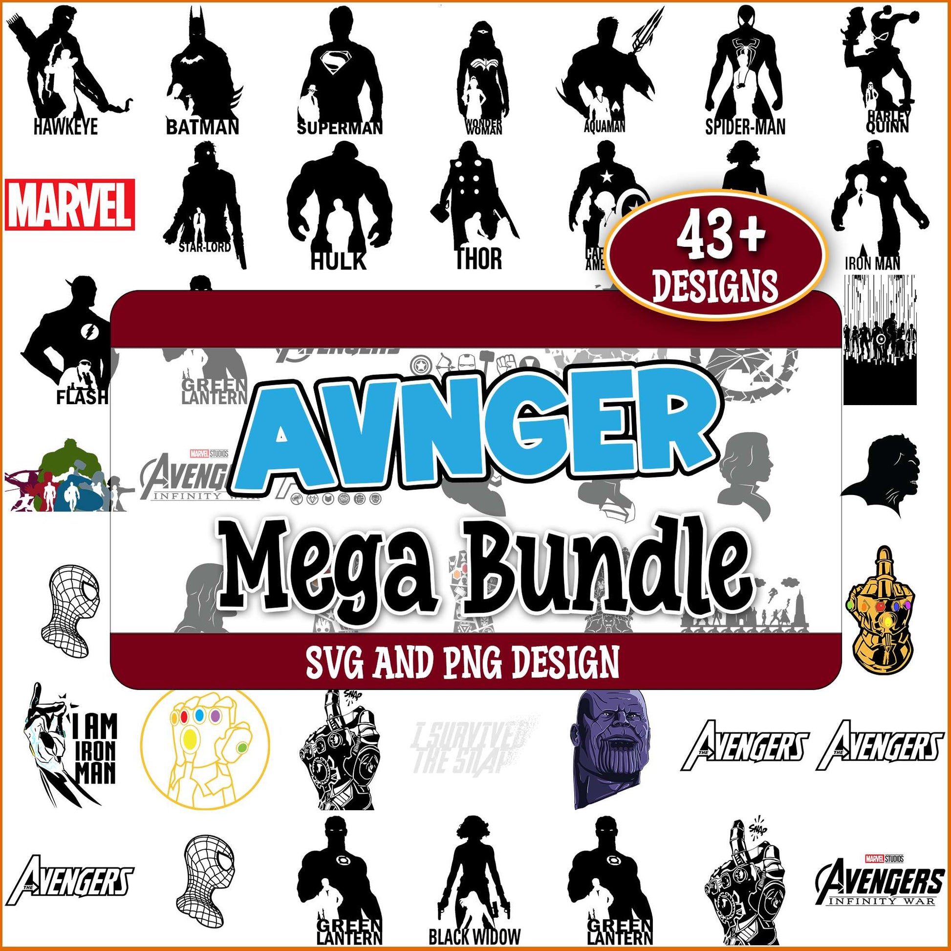 Avengers cover svg bundle