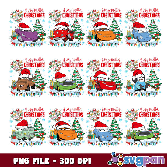 A verry matter christmas cars png bundle