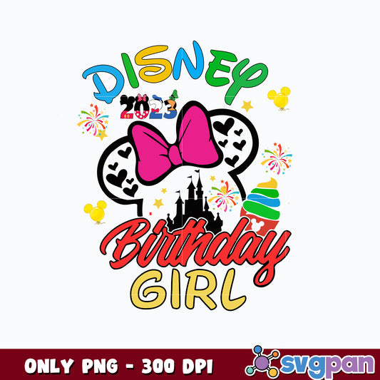 Minnie Mouse Disney Birthday Girl 2023 png 