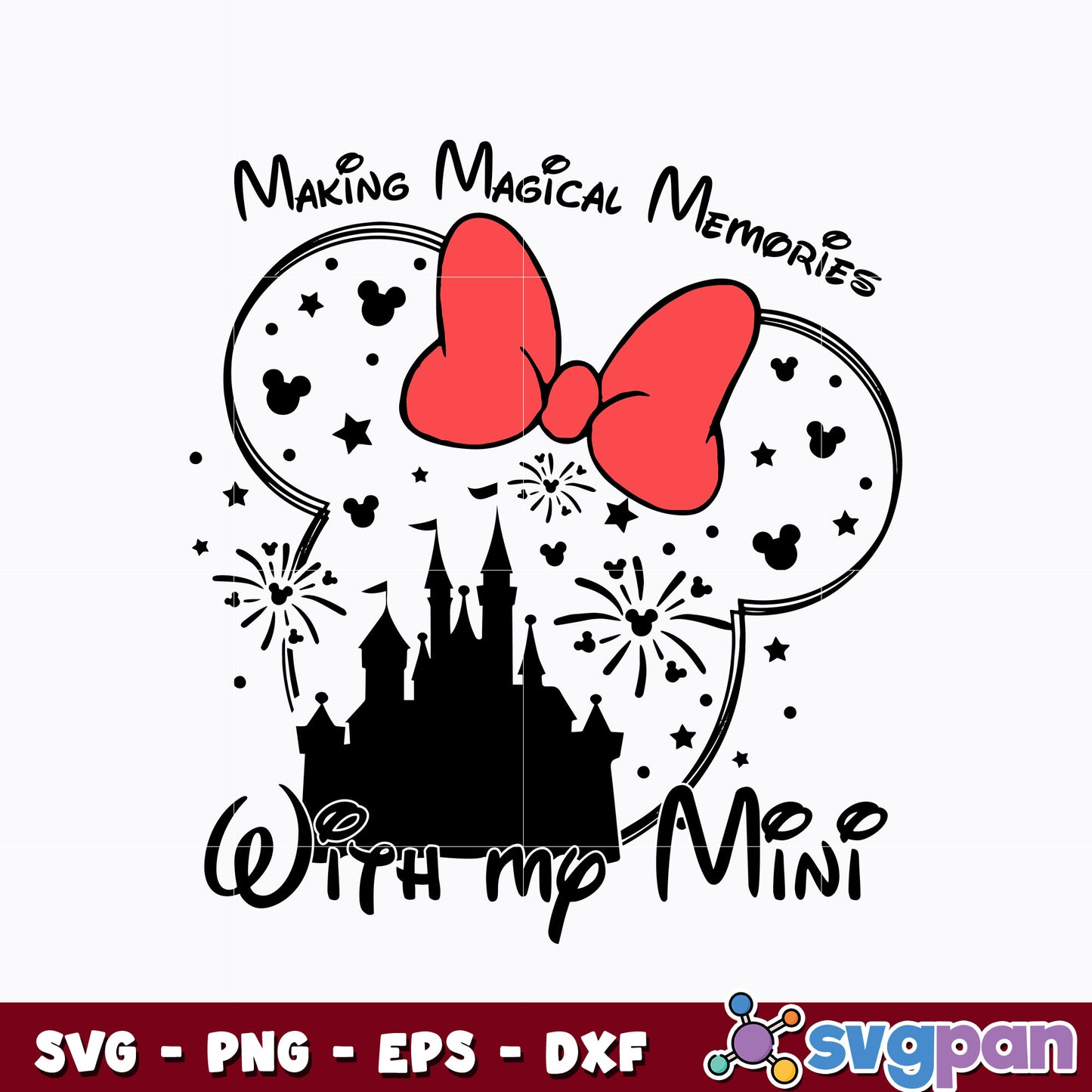 Minnie making magical memories with my mini svg