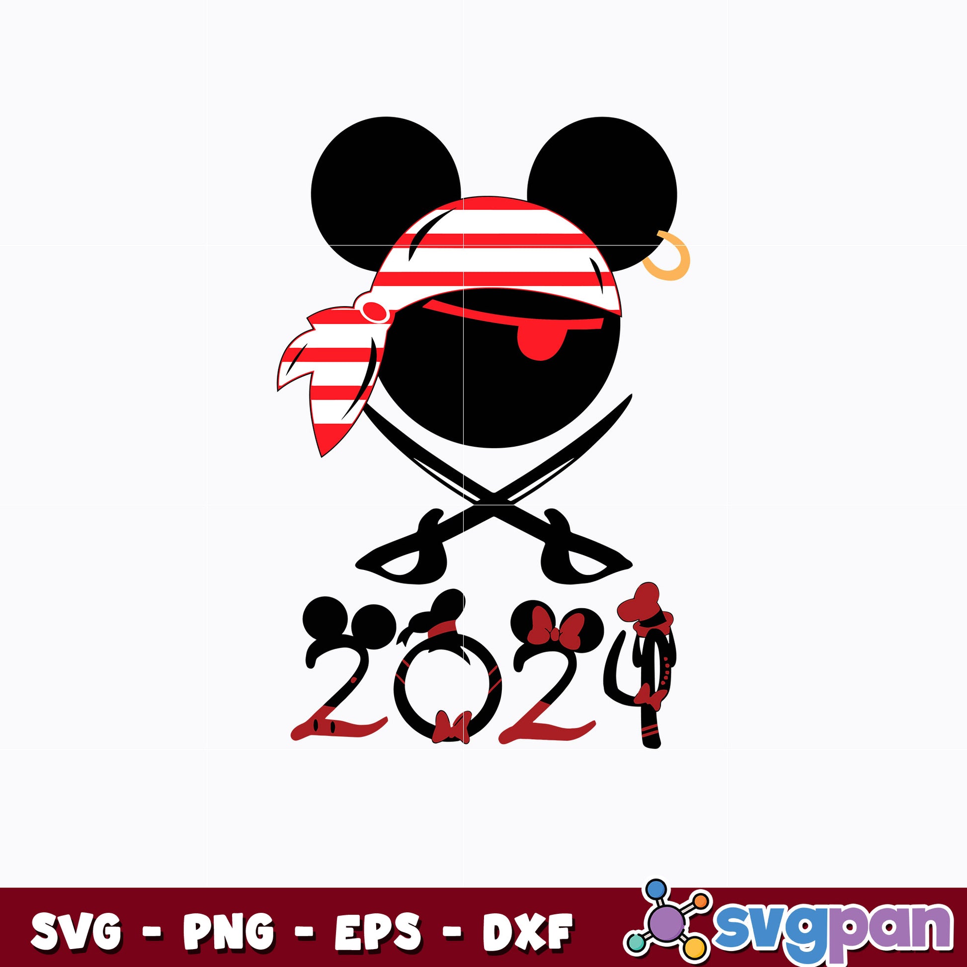 Mickey Mouse Pirates svg