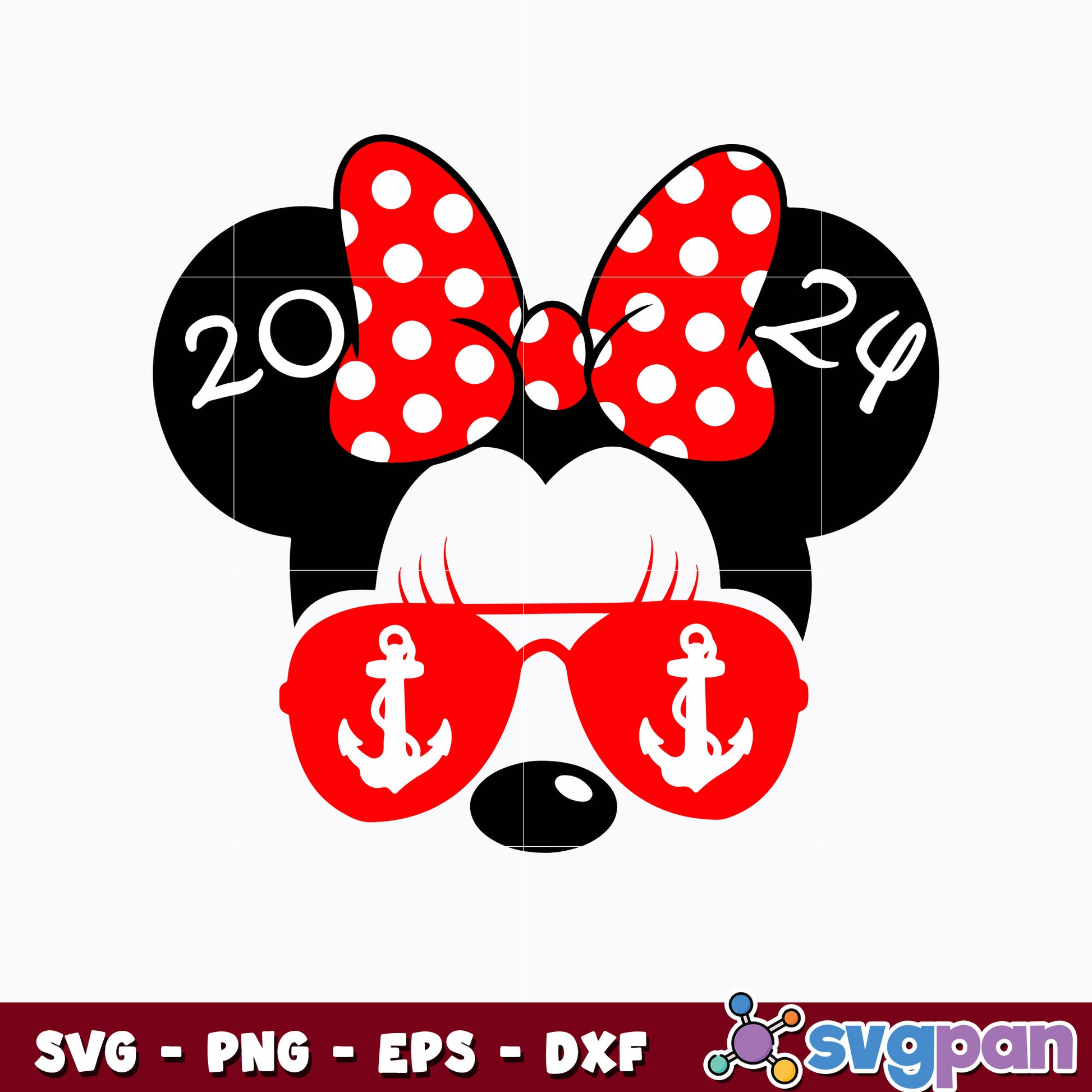 Minnie mouse glasses disney svg