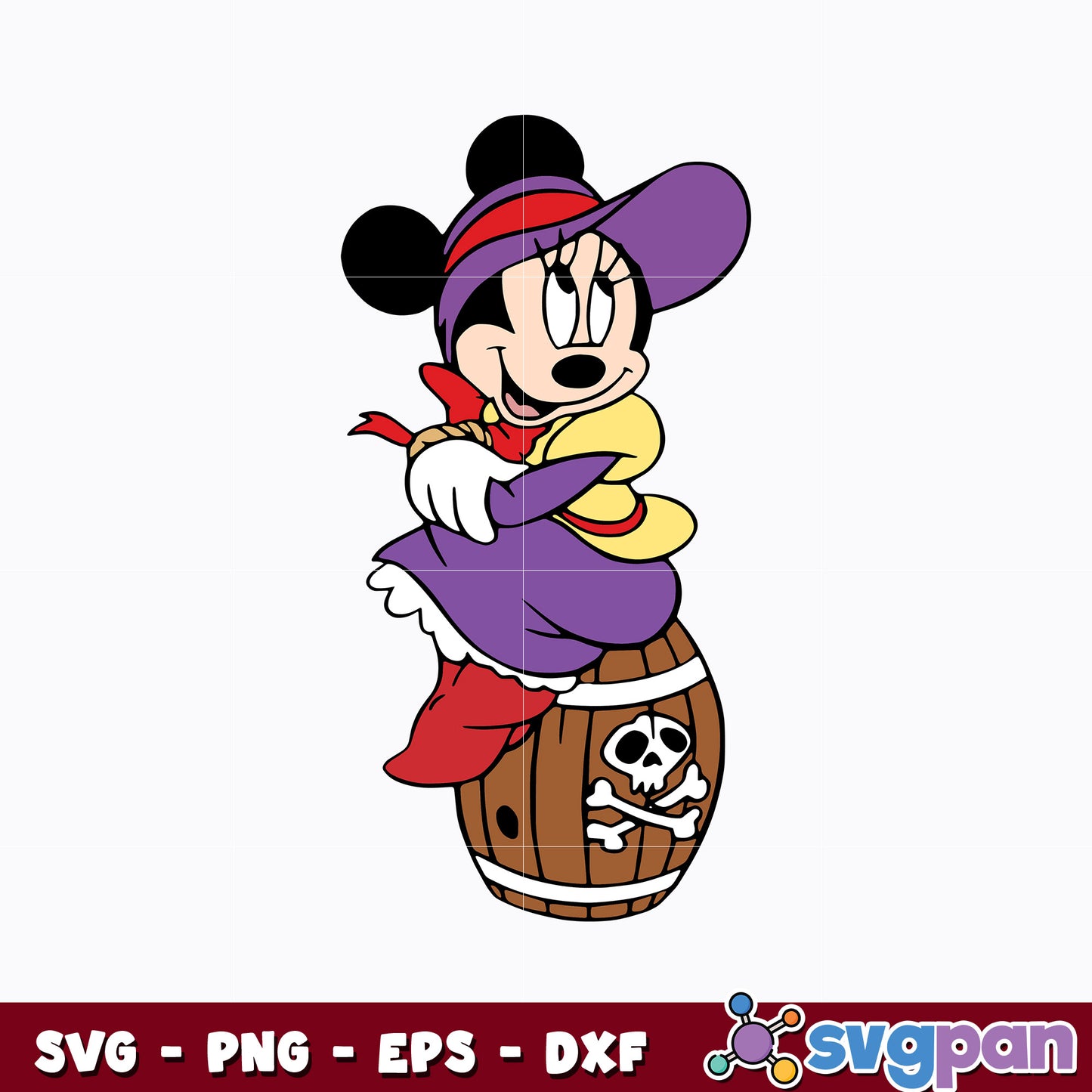 minnie mouse pirate cartoon svg