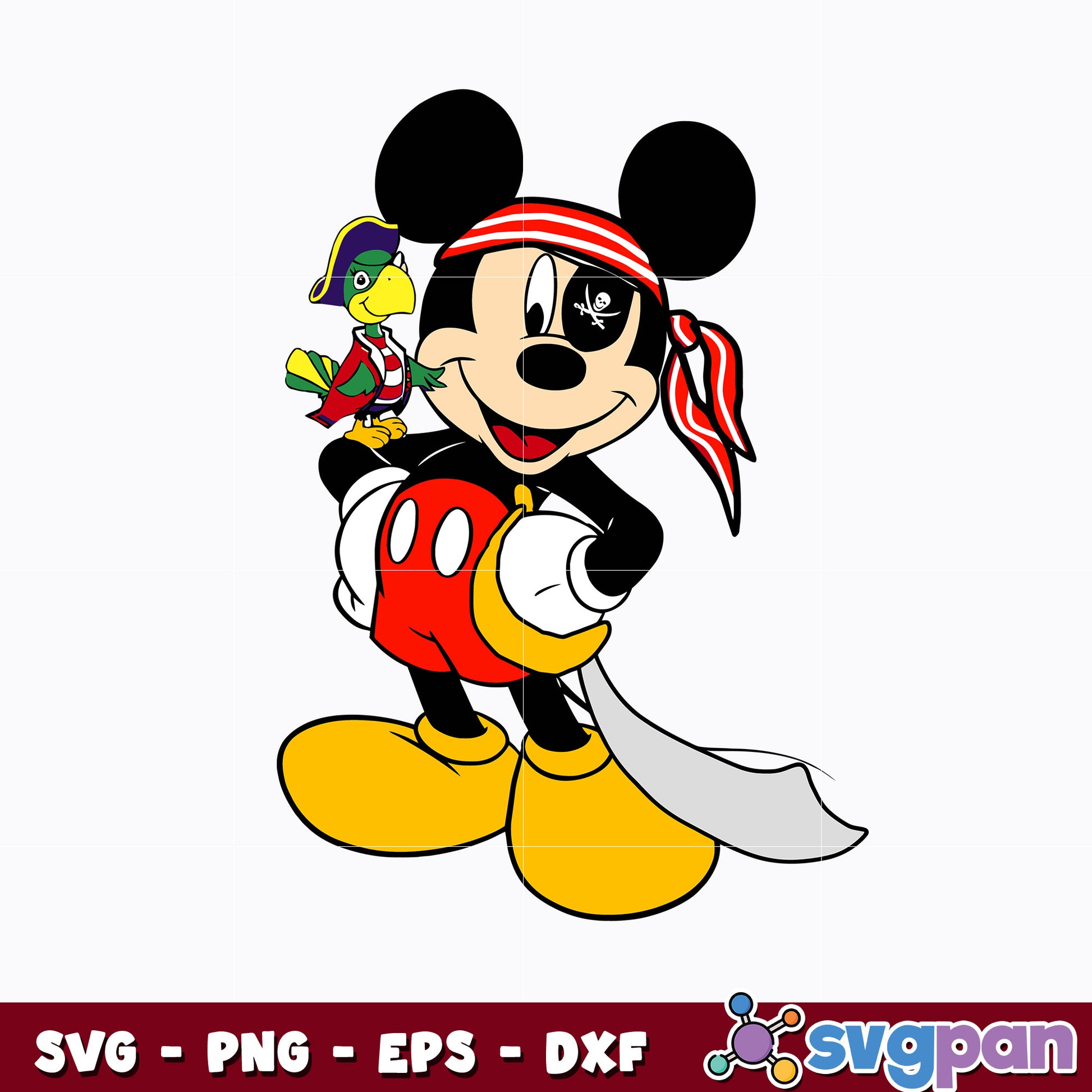 Mickey mouse priate mickey svg