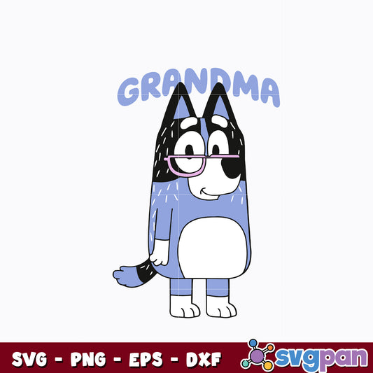 Bluey grandma nana cartoon svg 