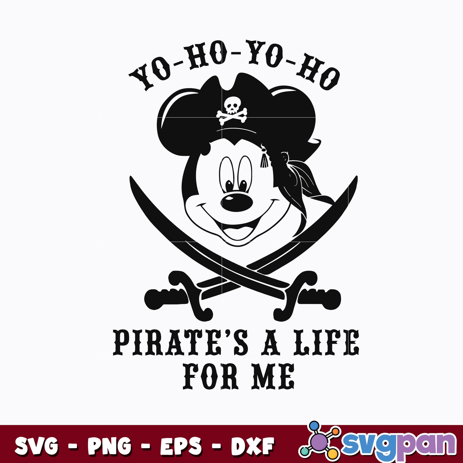 Mickey pirates a life for me svg