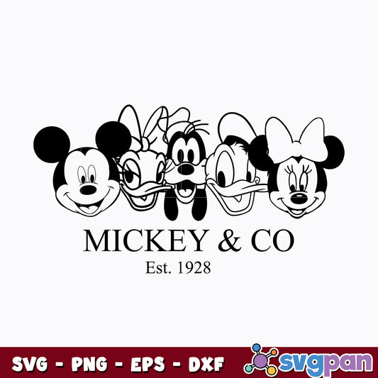 Mickey and co est 1928 svg