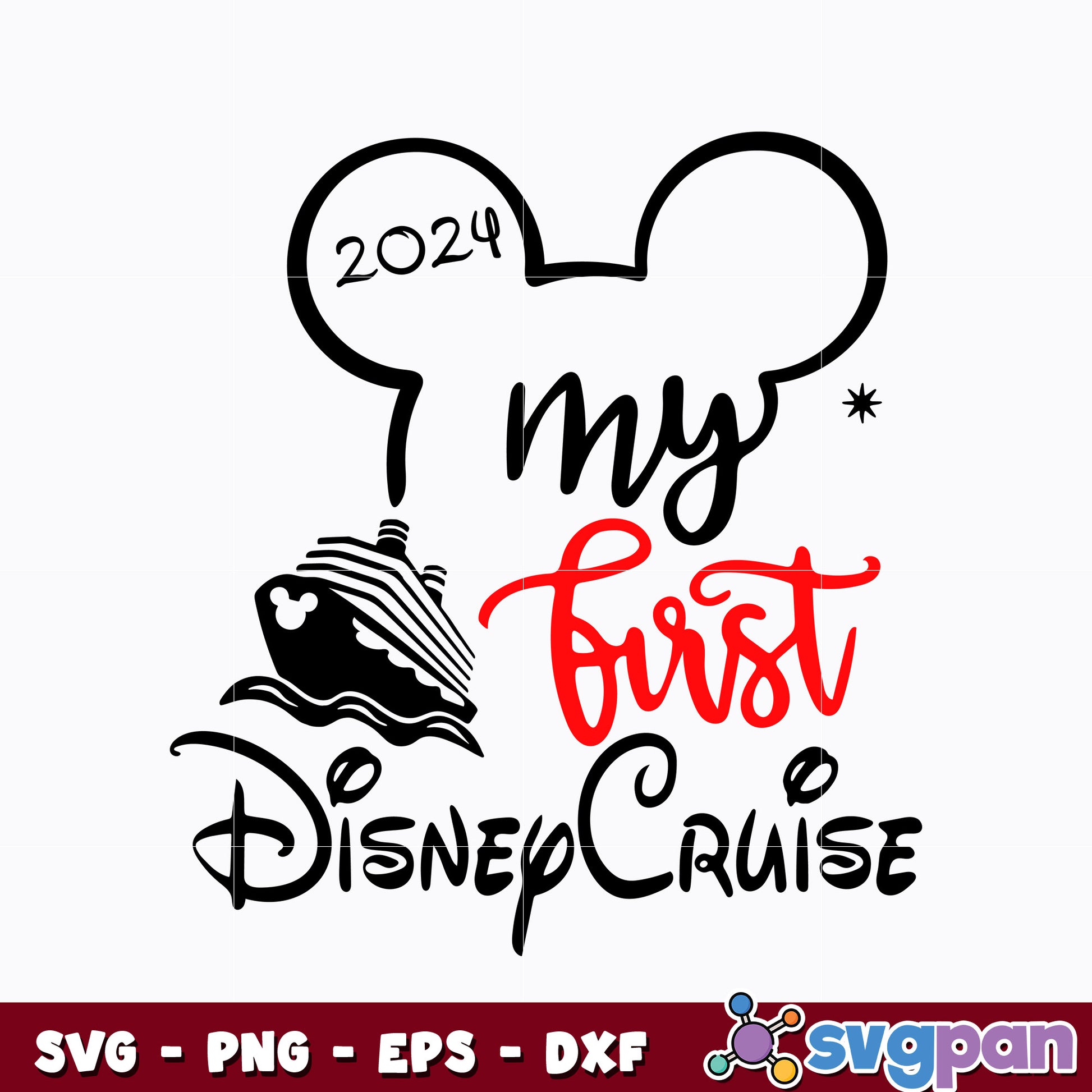 Mickey my first disney cruise disney svg