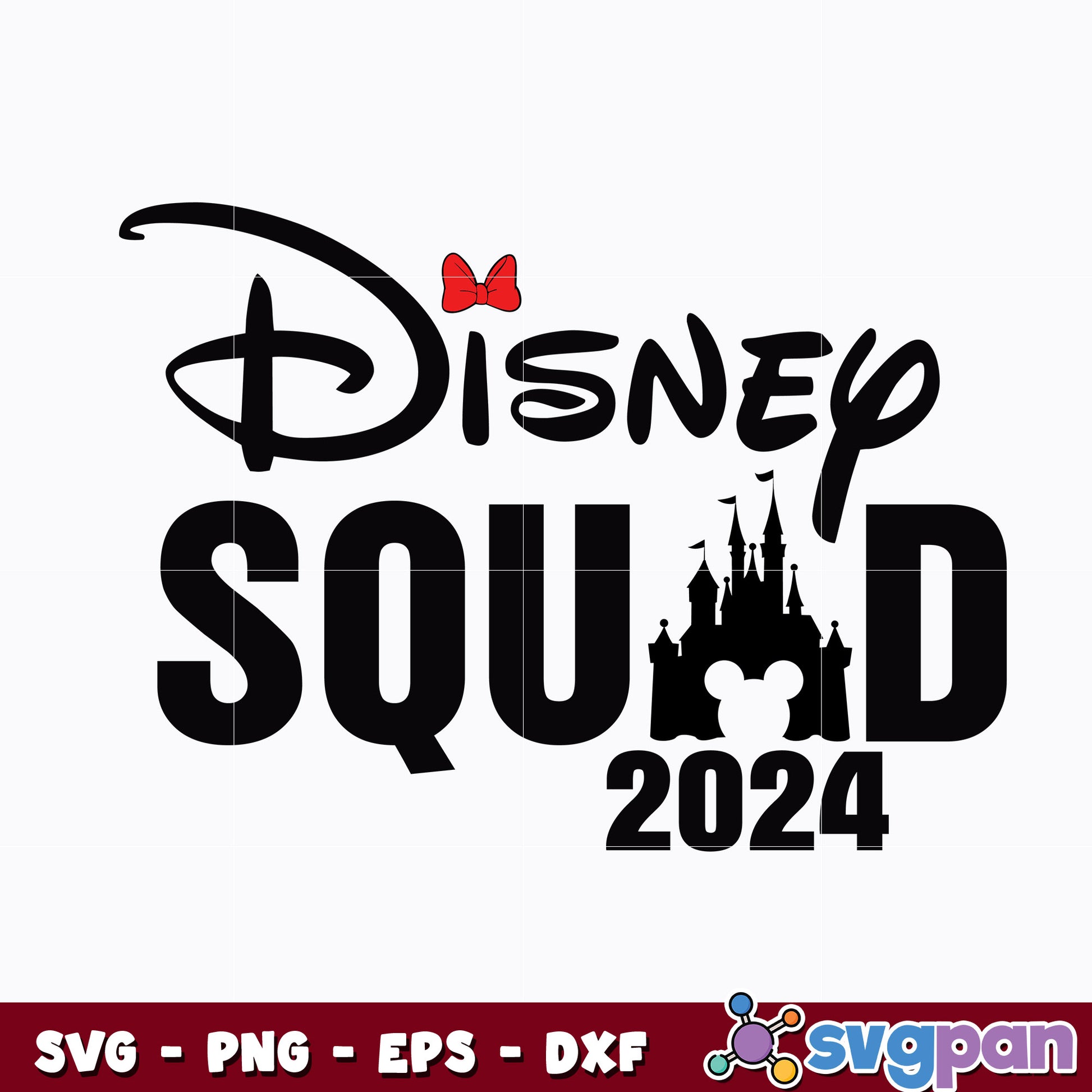 Minnie mouse disney squad 2024 svg