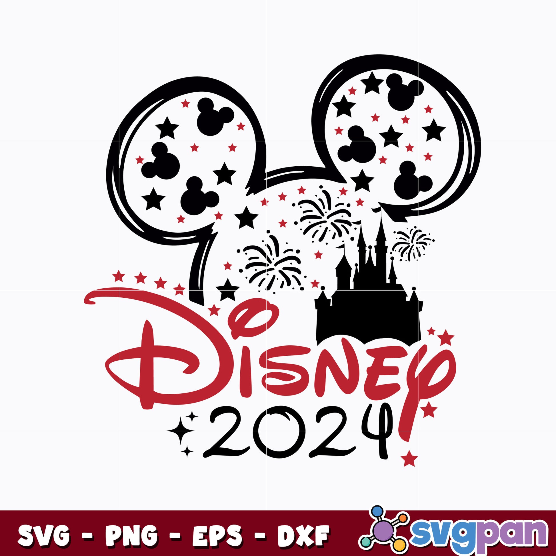 Mickey disney 2024 svg